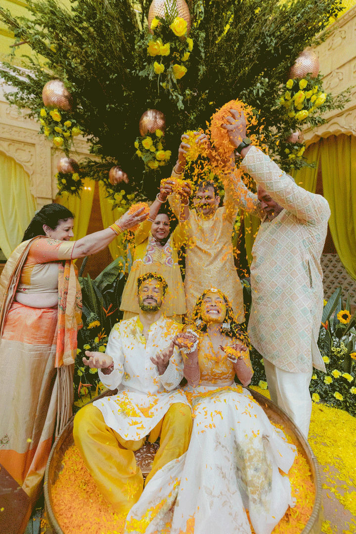 Flower themed Haldi _ Haldi Ideas _ Haldi Inspo _